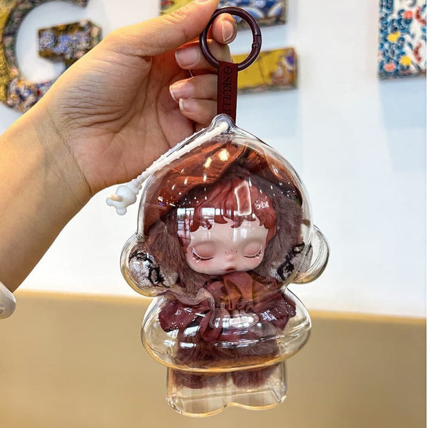 Pop Mart Compatible Plush Case Clear Protective Shell(No Doll Included)