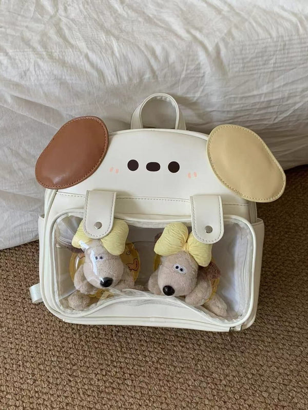 Original Cute Puppy Ita Bag – Unique Design Handheld & Backpack for Students(No Doll Included)