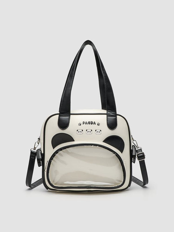 Japanese Ita Bag  Clear Shoulder Tote for Badges & Daily Use