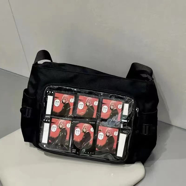 New Japanese Style Clear Ita Shoulder Bag – Cute Large-Capacity School & Casual Bag for Girls