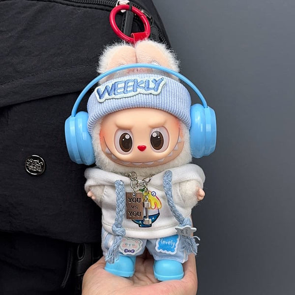 17cm Labubu Gen 1/2/3 Plush Doll Clothes – Outfit Set for Sitting & Standing Poses | Dress-Up Accessories(No Doll Included)